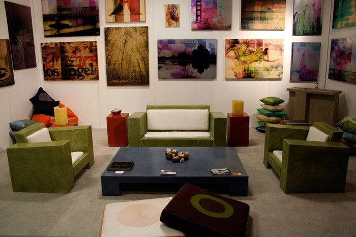 James De Wulf Block Coffee Table by De Wulf, showing block coffee table in live shot.