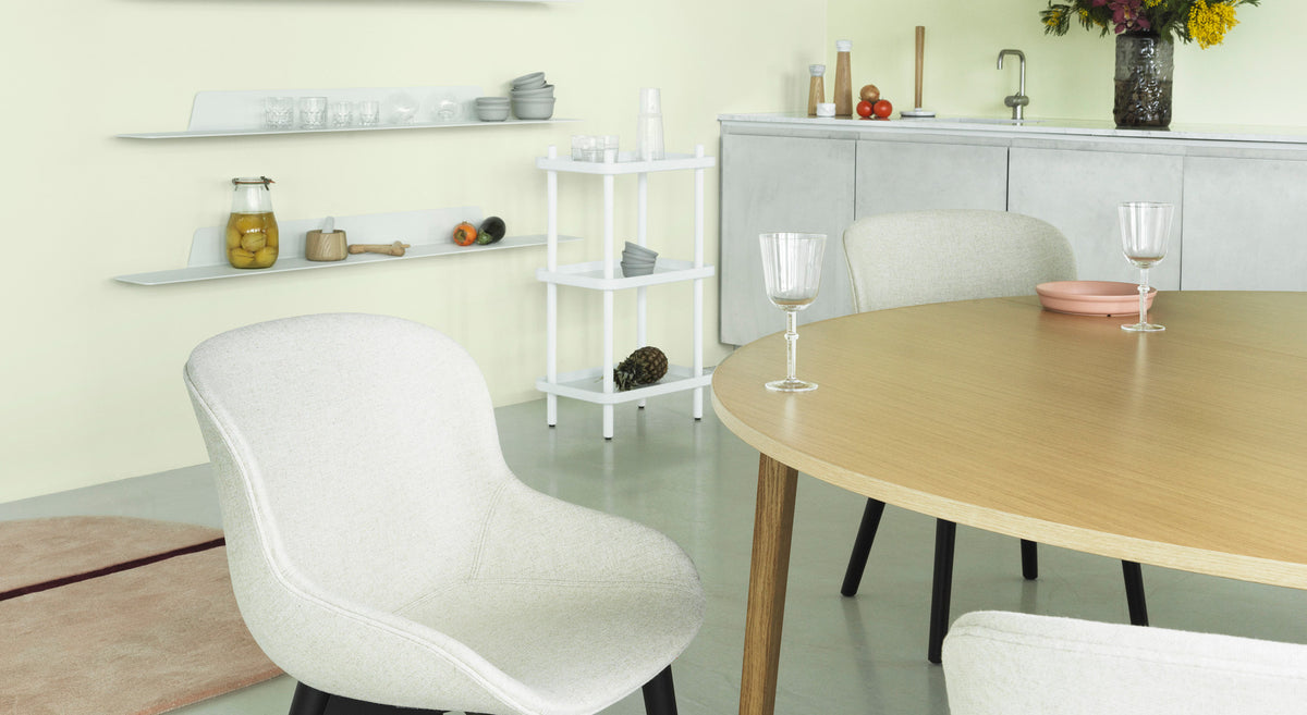Block Shelf by Normann Copenhagen, showing block shelf in live shot.