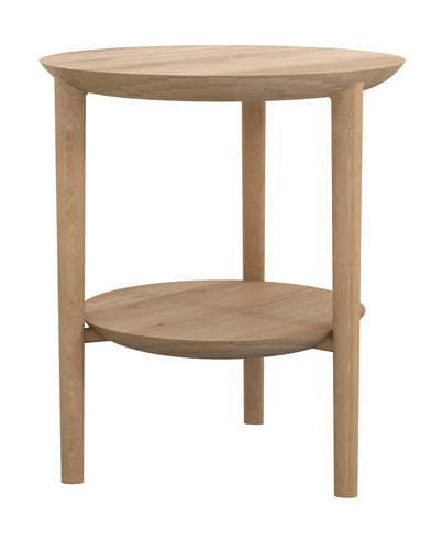 Bok Oak Extendable Dining Table by Ethnicraft, shoiwng side view of side table.