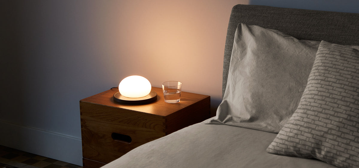 Bolita Table Lamp by Marset, showing bolita table lamp in live shot.