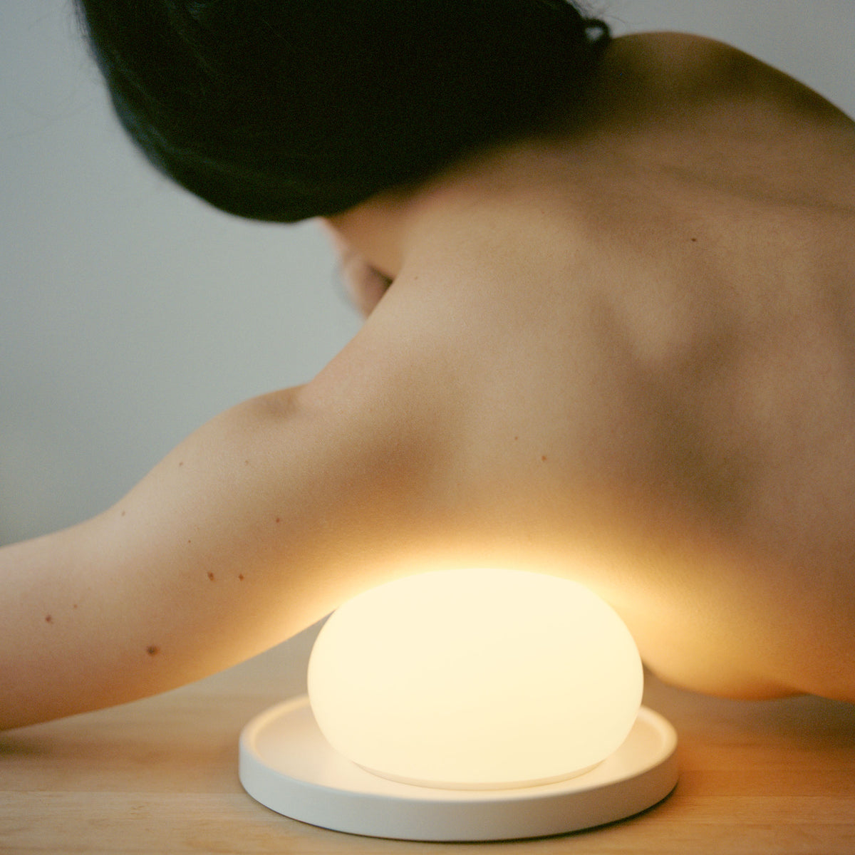 Bolita Table Lamp by Marset, showing bolita table lamp in live shot.
