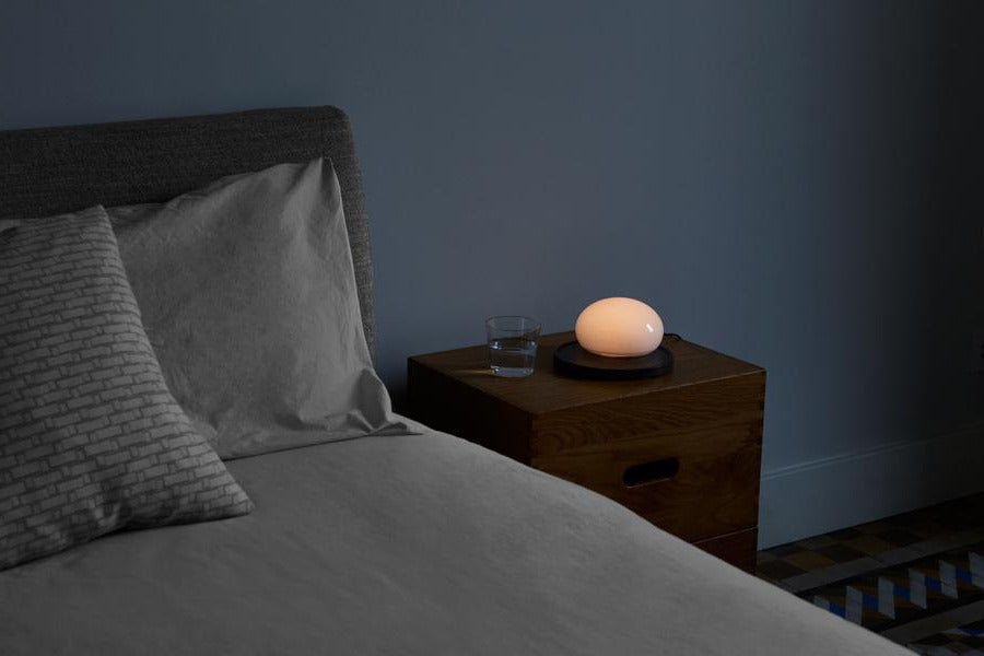Bolita Table Lamp by Marset, showing bolita table lamp in live shot.