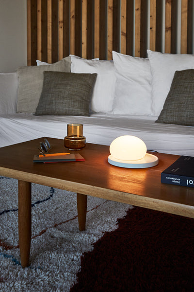 Bolita Table Lamp by Marset, showing bolita table lamp in live shot.