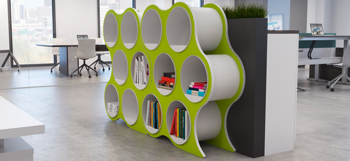 Bolla Shelving Storage System and Room Divider by Scale 1:1, showing bolla shelving storage system and room divider in live shot.