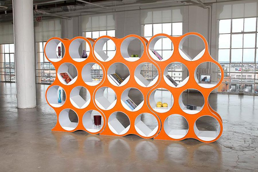 Bolla Shelving Storage System and Room Divider by Scale 1:1, showing bolla shelving storage system and room divider in live shot.