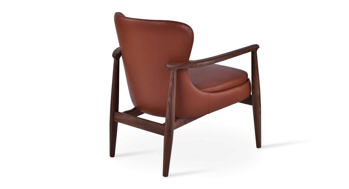 Bonaldo Lounge Chair by SohoConcept, showing angle back view of bonaldo lounge chair.