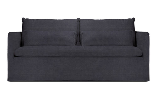 Bondi 2 Seat Lounge Sofa by Harbour - Black Linen Fabric.