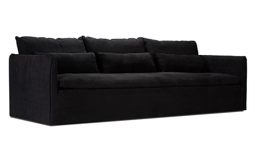 Bondi 3 Seat Sofa by Harbour - Black Linen Fabric.