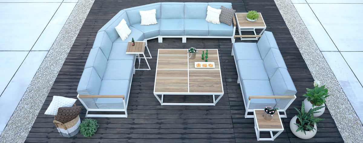 Bondi Square Side Table by Mamagreen, showing bondi square side table in live shot.