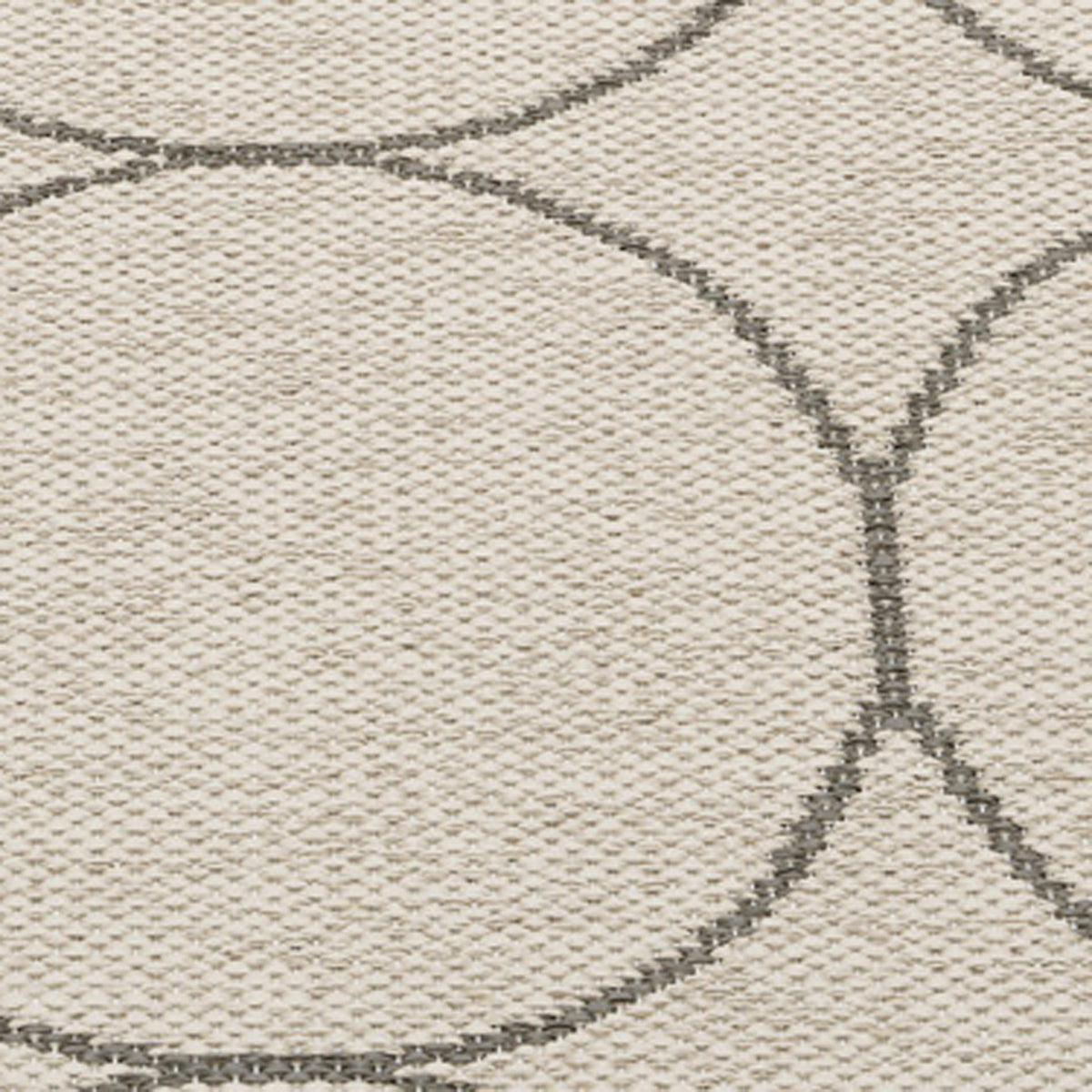 Boo Charcoal & Vanilla Runner Rug by Pappelina, showing closeup view of boo charcoal & vanilla runner rug.