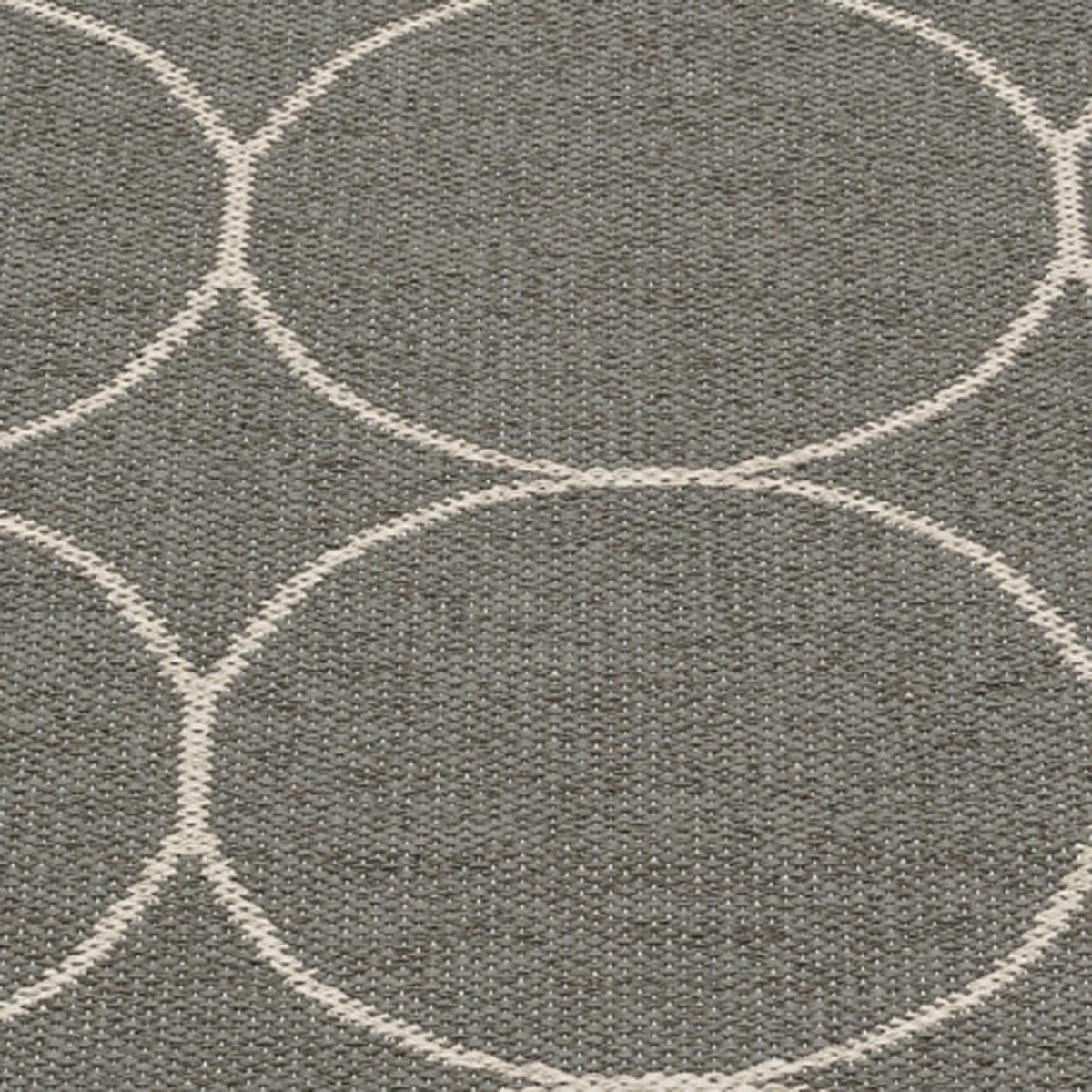 Boo Charcoal & Vanilla Runner Rug by Pappelina, showing closeup view of boo charcoal & vanilla runner rug.