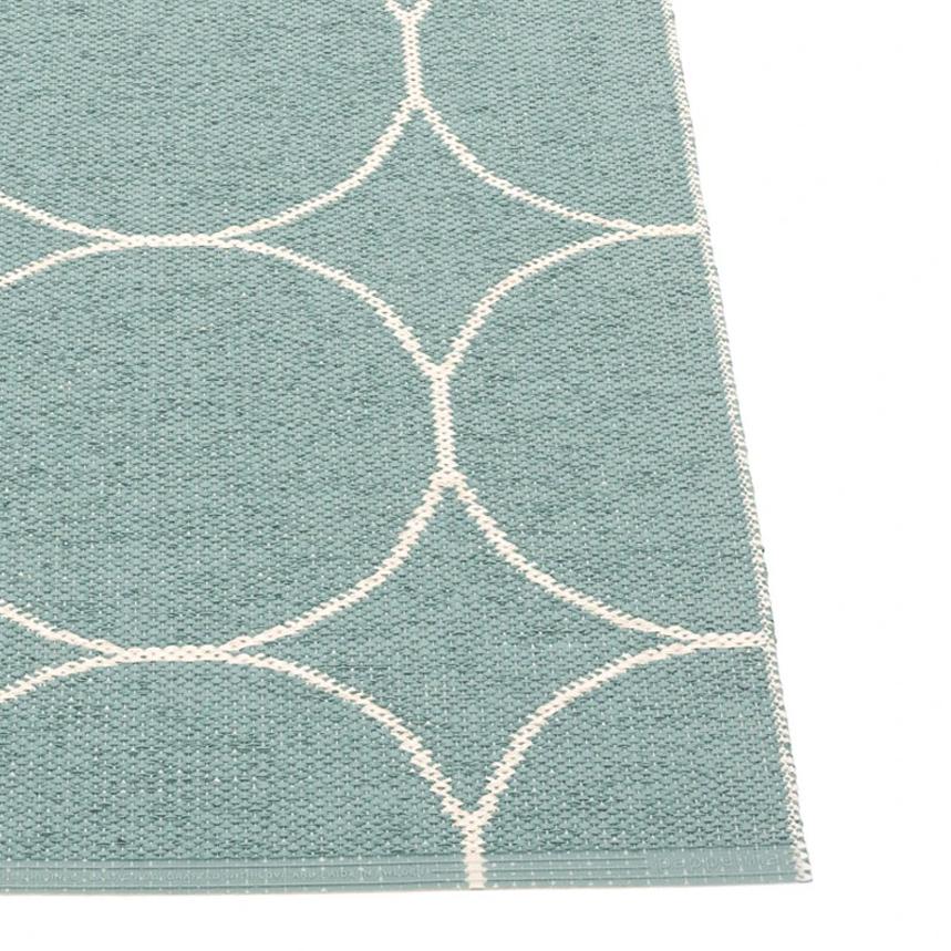 Boo Haze & Vanilla Runner Rug by Pappelina, showing closeup view of boo haze & vanilla runner rug.