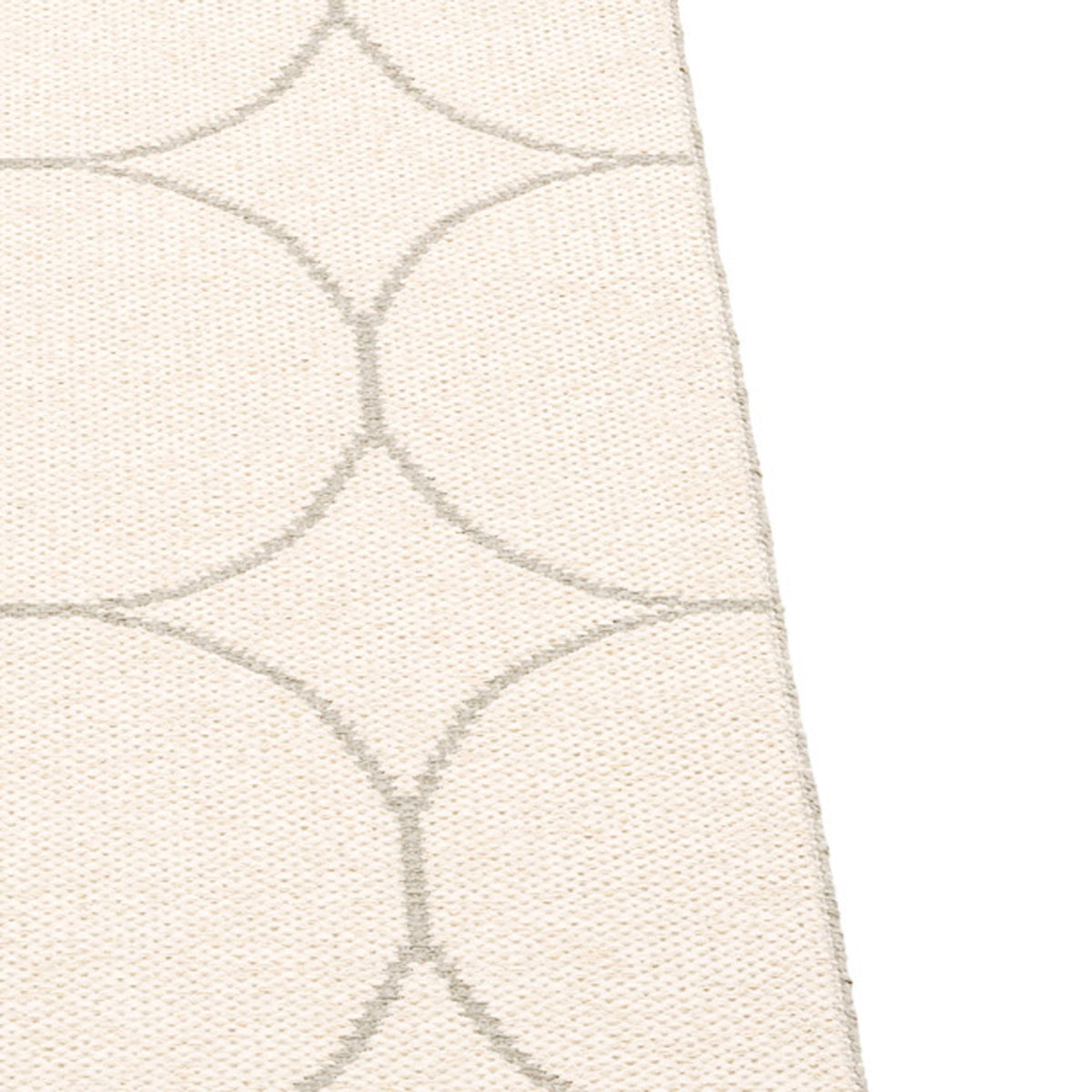 Boo Linen & Vanilla Runner Rug by Pappelina, showing closeup view of boo linen & vanilla runner rug.