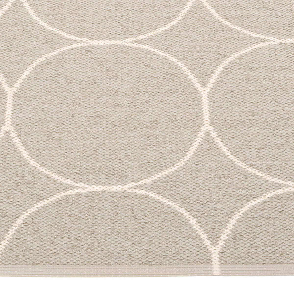 Boo Linen & Vanilla Runner Rug by Pappelina, showing closeup view of boo linen & vanilla runner rug.