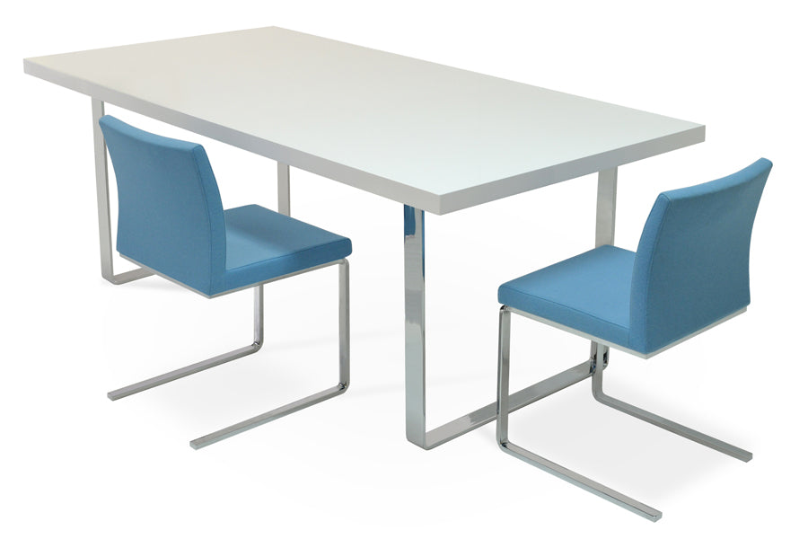 Bosphorus Dining Table by SohoConcept, showing bosphorus dining table with chairs.