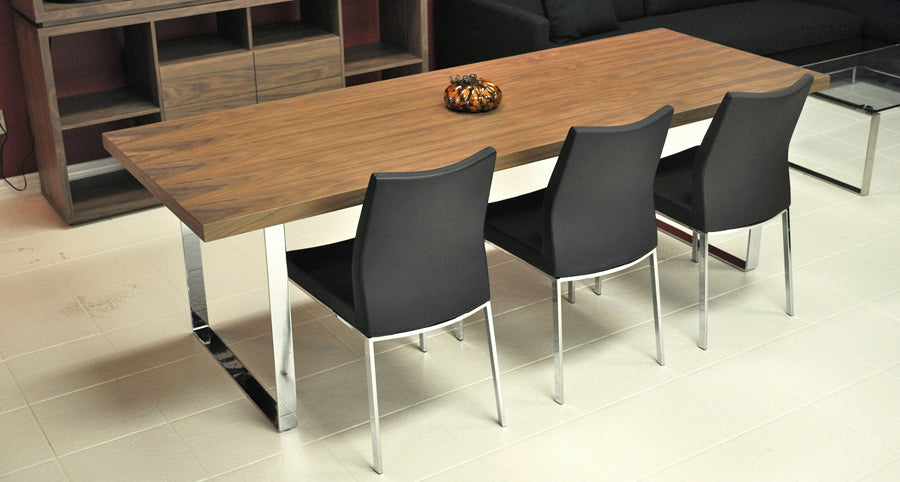 Bosphorus Dining Table by SohoConcept, showing bosphorus dining table with chairs in live shot.