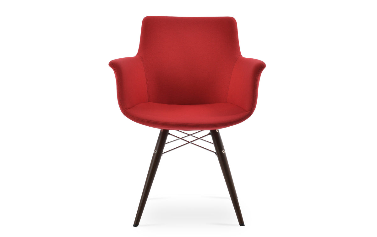 Bottega MW Armchair by SohoConcept, showing front view of bottega mw armchair.
