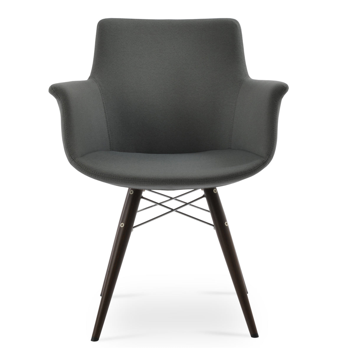 Bottega MW Armchair by SohoConcept, showing front view of bottega mw armchair.