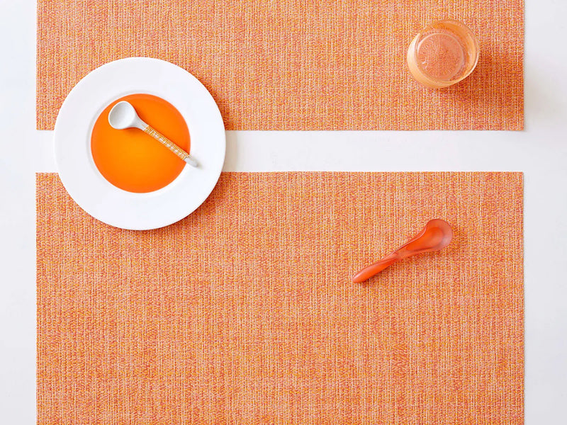 Boucle Tabletop Placemat by Chilewich, showing closeup view of boucle tabletop placemats in live shot.