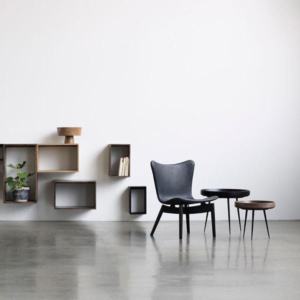 Bowl Table by Mater, showing bowl tables with chair in live shot.