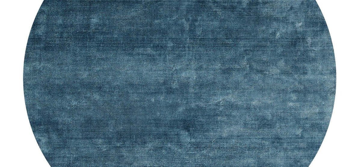 Boyar Vida BA21 Rug by Second Studio, showing closeup view of boyar vida ba21 rug by second studio in blue.