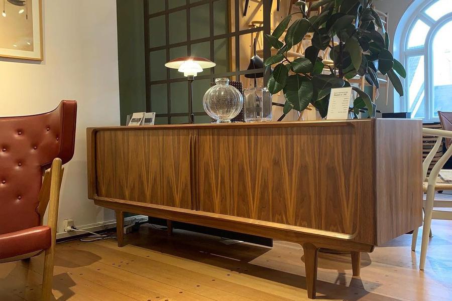 BPS 83" Sideboard No. 142 by Bernh. Pedersen & Son, showing bps 83" sideboard no. 142 in live shot.