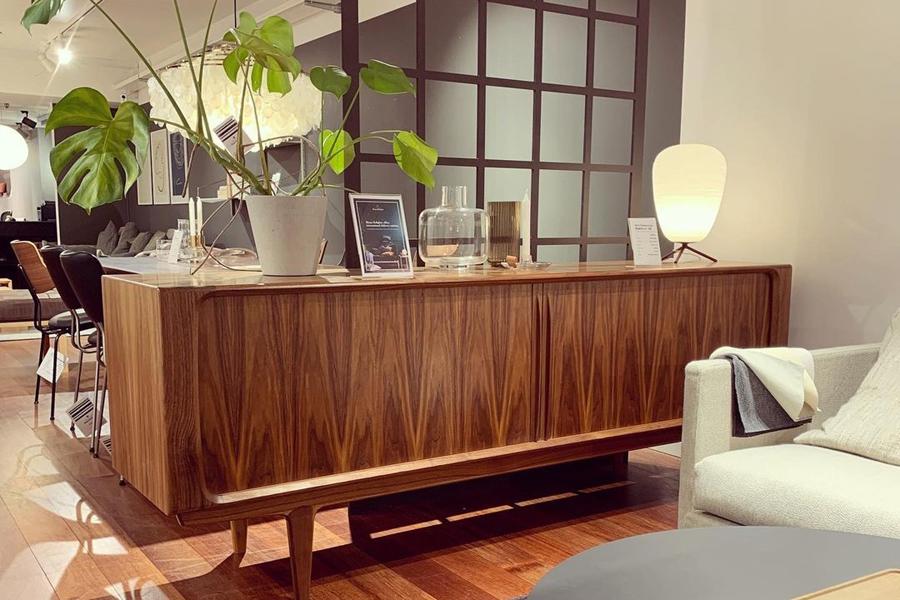 BPS 83" Sideboard No. 142 by Bernh. Pedersen & Son, showing bps 83" sideboard no. 142 in live shot.