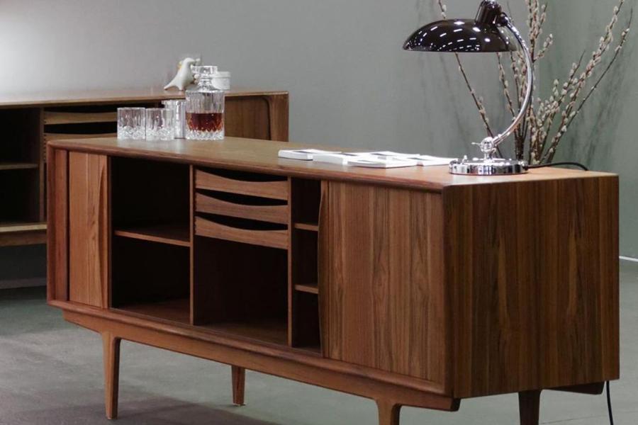 BPS 83" Sideboard No. 156 by Bernh. Pedersen & Son, showing bps 83" sideboard no. 156 in live shot.