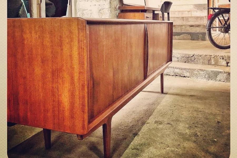 BPS 83" Sideboard No. 156 by Bernh. Pedersen & Son, showing bps 83" sideboard no. 156 in live shot.