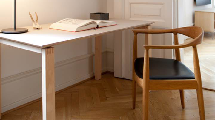 BPS Dining Table No. 175 by Bernh. Pedersen & Son, showing bps dining table no. 175 in live shot.