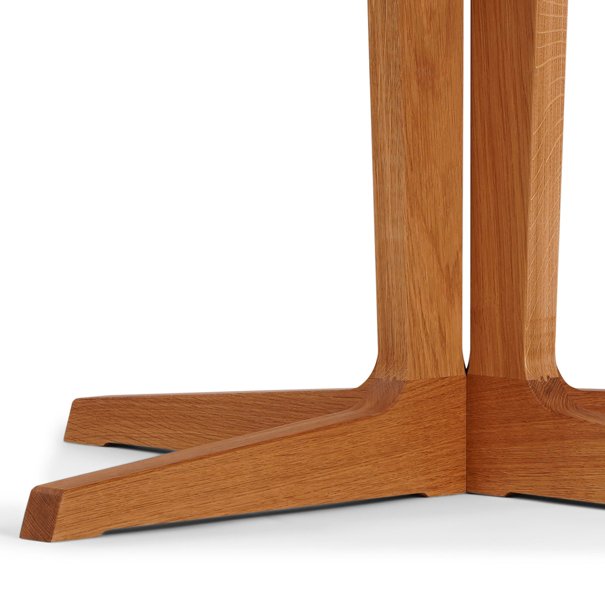 BPS Shaker Wood Table No. 178 by Bernh. Pedersen & Son, showing closeup view of bps shaker wood table no. 178 in solid walnut/none.