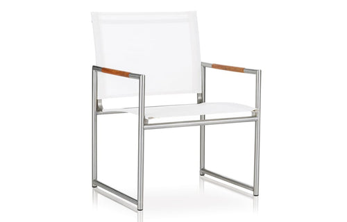 Breeze Club Chair by Harbour - Asteroid Aluminum + Batyline Silver.