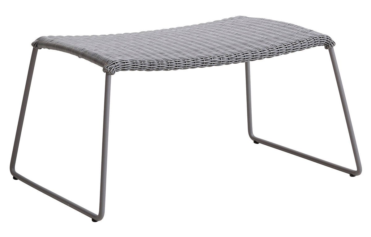 Breeze Footstool by Cane-Line - Light Grey Fiber Weave.