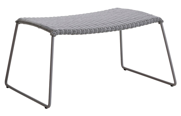 Breeze Footstool by Cane-Line - Light Grey Fiber Weave.