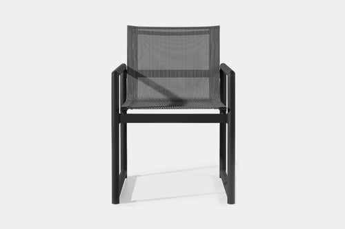 Breeze XL Outdoor Dining Chair by Harbour Outdoor, showing front view of breeze xl outdoor dining chair in studio shot.