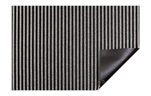 Breton Stripe Shag Floor Mat by Chilewich - Tuxedo Breton Stripe Floor Mat.