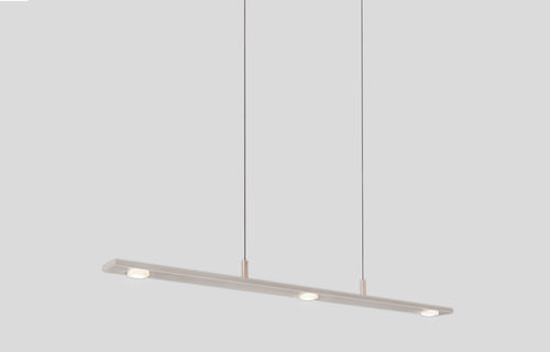 Brevis LED Linear Pendant by Cerno - Brushed Aluminum Metal.