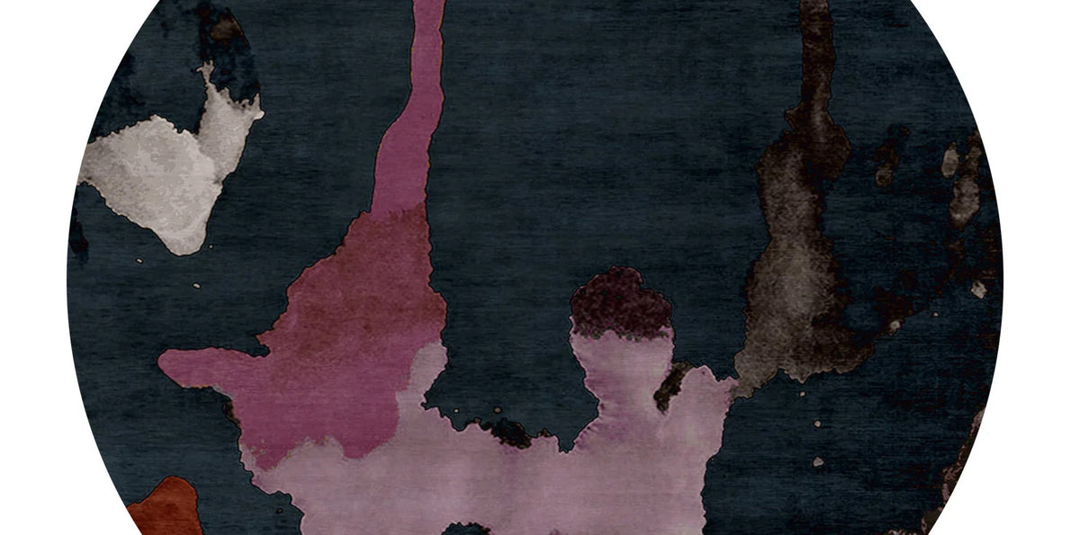 Brizio Crudo No 189 BO189 Rug by Second Studio, showing closeup view of brizio crudo no 189 bo189 rug by second studio in round/multi colors.