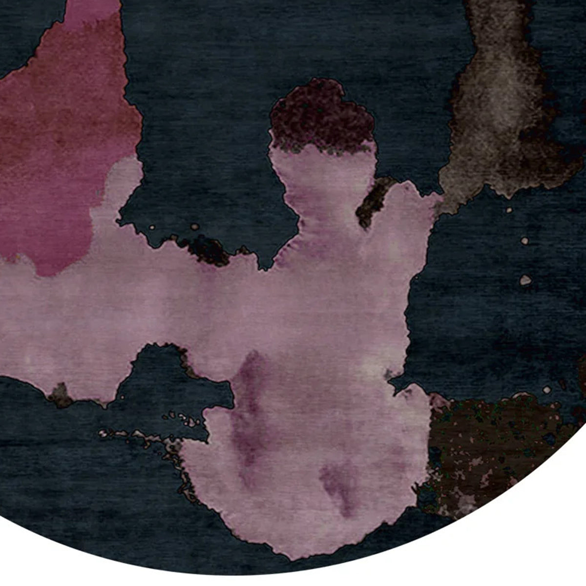 Brizio Crudo No 189 BO189 Rug by Second Studio, showing closeup view of brizio crudo no 189 bo189 rug by second studio in round/multi colors.