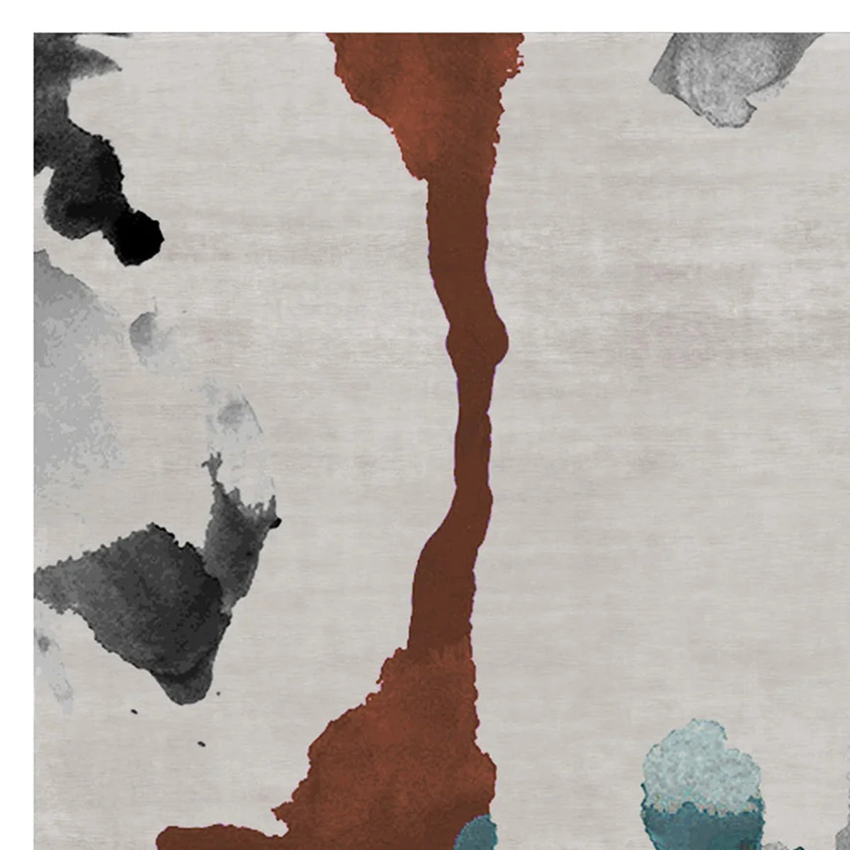 Brizio Crudo No 190 BO190 Rug by Second Studio, showing closeup view of brizio crudo no 190 bo190 rug by second studio in rectangular/multi colors.