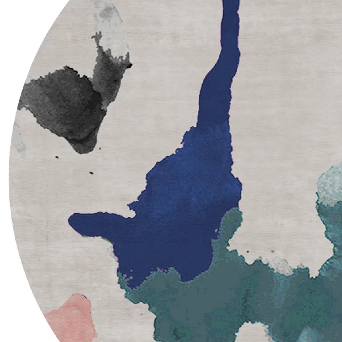 Brizio Crudo No 191 BO191 Rug by Second Studio, showing closeup view of brizio crudo no 191 bo191 rug by second studio in round/multi colors.
