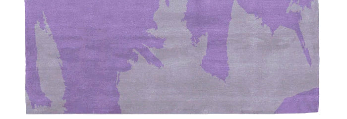 Caccia CS100 Rug by Second Studio, showing closeup view of caccia cs100 rug by second studio in lavender and deep lavender.