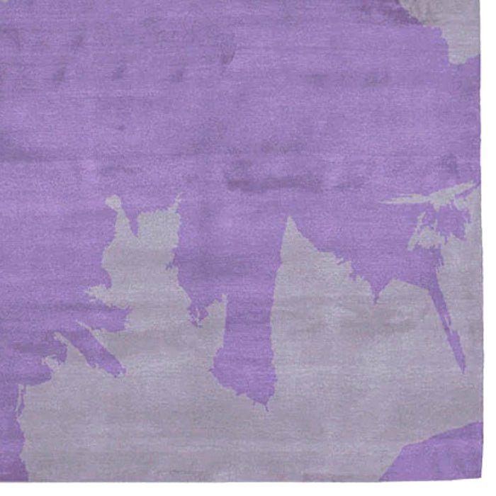 Caccia CS100 Rug by Second Studio, showing closeup view of caccia cs100 rug by second studio in lavender and deep lavender.