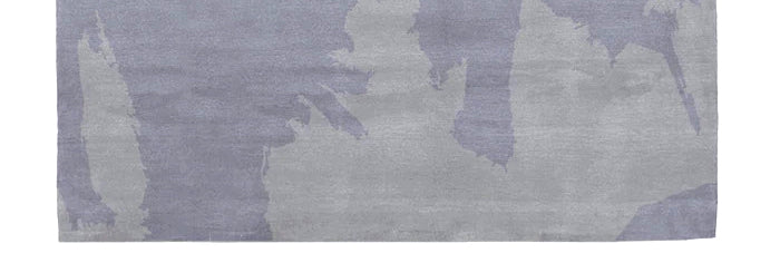 Caccia CS101 Rug by Second Studio, showing closeup view of caccia cs101 rug by second studio in ash and mid grey.