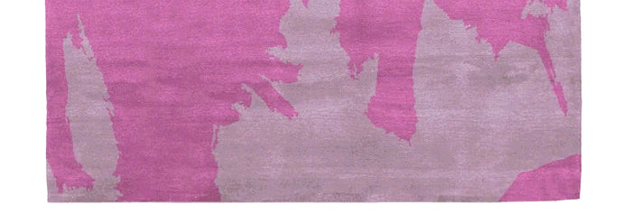 Caccia CS102 Rug by Second Studio, showing closeup view of caccia cs102 rug by second studio in lavender mist and lilac rose.