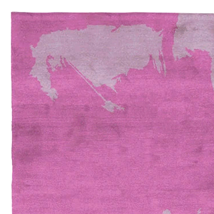 Caccia CS102 Rug by Second Studio, showing closeup view of caccia cs102 rug by second studio in lavender mist and lilac rose.