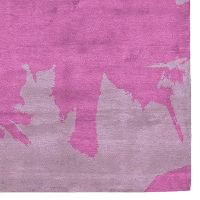 Caccia CS102 Rug by Second Studio, showing closeup view of caccia cs102 rug by second studio in lavender mist and lilac rose.