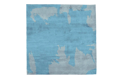 Caccia CS103 Rug by Second Studio - Silver Blue and Provincial Blue.