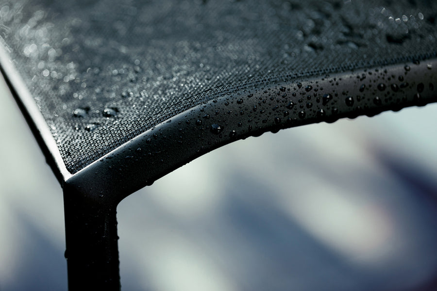 Cadiz Armchair by Fermob, showing closeup view of cadiz armchair.