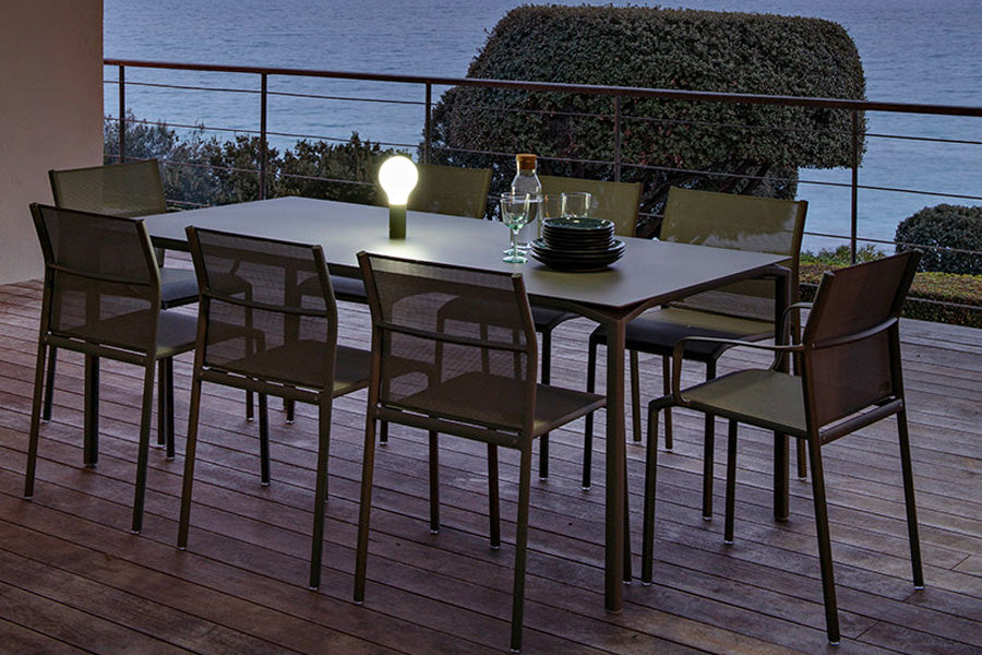 Cadiz Armchair (Set of 4) by Fermob, showing cadiz armchair (set of 4) in live shot.